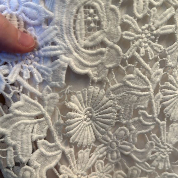 White Lulus Lace Halter Dress - Picture 3 of 4